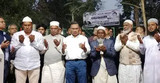 রংপুর সফরে তারেক রহমান; শহিদ আবু সাঈদের কবর জিয়ারত